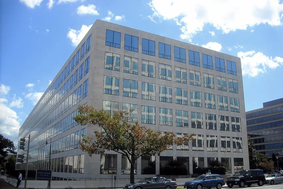 Modern six-story office building in Washington, D.C. formerly occupied by Federal Aviation Administration.